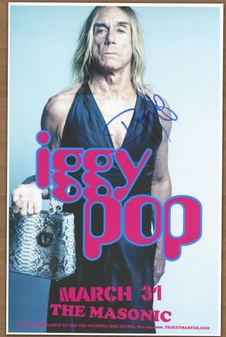 Iggy Pop Autographed Gig Poster Passenger,  The Dead Don 