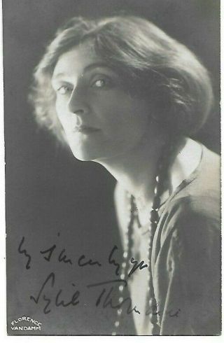 Sybil Thorndike Vintage Signed Photo British Actress
