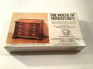 The House Of Miniatures 40050 Chippendale Serpentine Chest Circa 1760 Kit