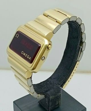 Vintage Omega Constellation Tc3 Time Computer Led 14k Gold Filled Quartz Watch