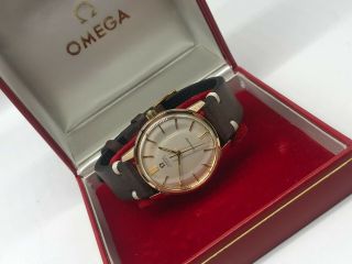 Vintage Gold Omega Seamaster Automatic Mens Swiss Watch,  Box & Buckle 2