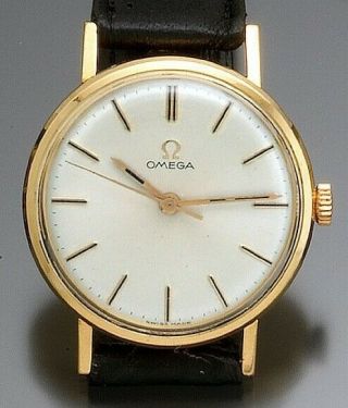 Omega Watch 18k Rose Gold ¾ - Size Center Sweep Ca1970s