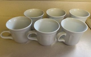 Pillivuyt Queene Anne White Porcelain Cups Set Of 6