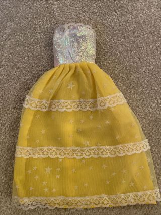 Vintage Clone Barbie Mattel Yellow Dream Glow Dress