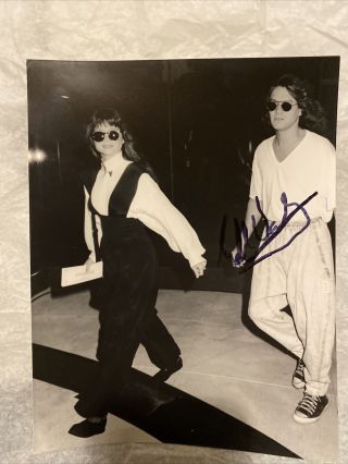 Edward Van Halen Signed 8x10 Photo Eddie Autographed 1989 Valerie Bertinelli