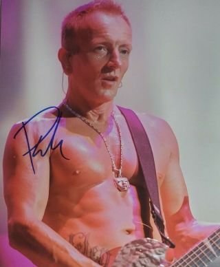 Phil Collen Hand Signed 8x10 Photo W/holo Def Leppard