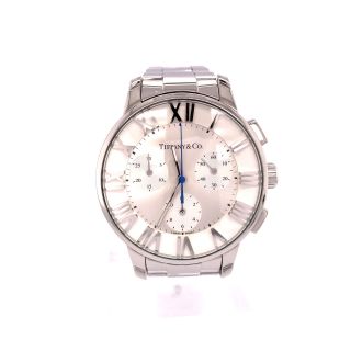 Stainless Steel Tiffany & Co.  Atlas Dome Chronograph Quartz Watch