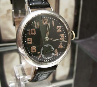 Zenith 1915 Lovely Antique Vintage Officers Ww1 Military Trench Watch