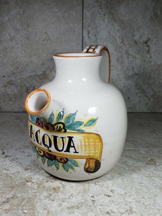 " Acqua " Mari Deruta Italian Pottery Pitcher Jug Vase