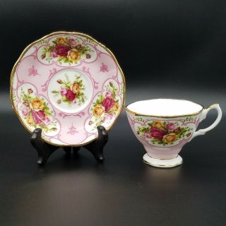 Royal Albert Rose Cameo Pink Bone China Tea Cup & Saucer Set 2003