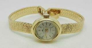 Bucherer Vintage 18k Yellow Gold Ladies Wrist Watch - Lb3075