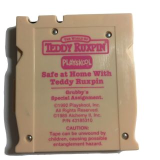 Vintage 1992 Teddy Ruxpin Safe At Home Cartridge Tape Playskool No Book