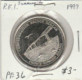 Summerside,  Pei 1997 Trade Dollar (confederation Bridge Dollar)