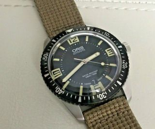ORIS Divers sixty - five 01 733 7707 4064 - 07 5 20 22 40mm Retro pre - owned 3