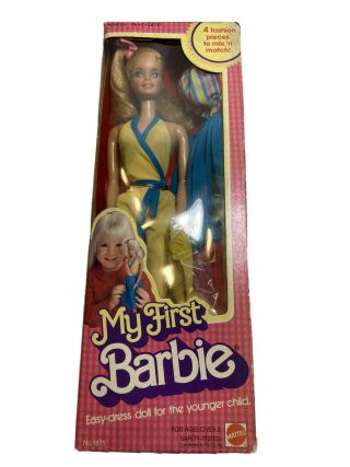 Vintage 1980 My First Barbie Doll Mattel 1875 Heather O 