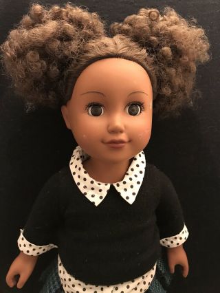 2013 Cititoy My Life 18 " Doll Black African American Glasses School Girl