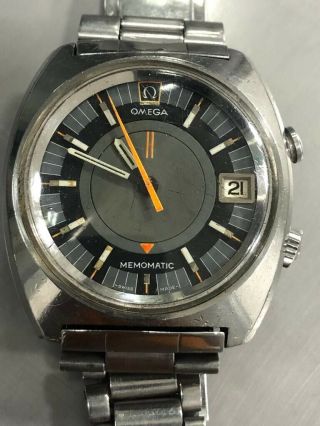 Omega Watch Memomatic Alarm Ref.  166.  072 Stainless Steel