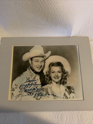 Roy Rogers And Dale Evans Signed Photograph.