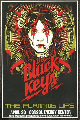 The Black Keys Autographed Concert Poster 2013 Patrick Carney,  Dan Auerbach