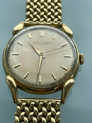 Vintage Iwc Schaffhaussen C89 18k 1950’s Watch Solid Gold 100