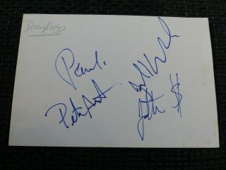 Doughboys Signed 4x6 Inch Autograph Index Card Inperson Berlin Look