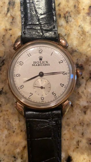 Rolex Marconi White Dial Nickel Plated Case From 1930 