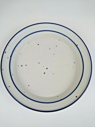 Vintage Dansk Denmark 13 " Deep Round Platter In Blue Mist Plate Bowl Stoneware