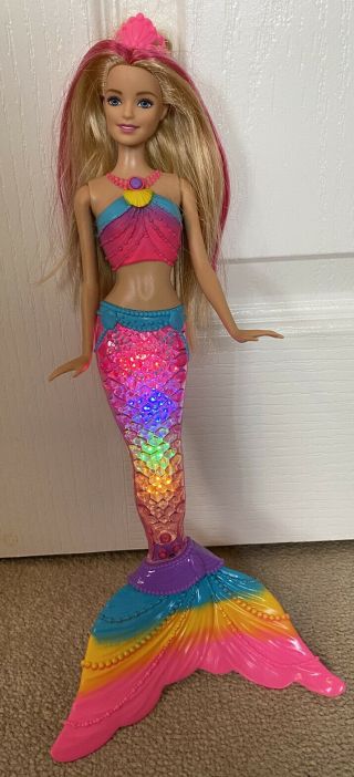 Barbie Dreamtopia Rainbow Mermaid Doll Lights Up 2015 Mattel