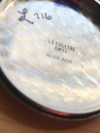 JAEGER LeCOULTRE White Vintage Chronograph Valjoux 72 Steel Watch kit parts 4