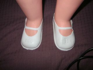 Vintage White 1960s Size 36t Made In Usa Patti Playpal And Companion Doll Shoes