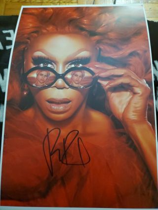 Rupaul Charles Signed 11x17 Aj And The Queen Poster Photo Ru Paul Drag Race Red