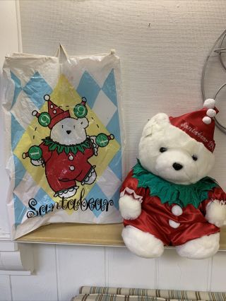 Dayton Hudson’s Santa Bear 1994 Christmas Collector Bear W Bag