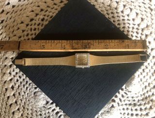 Lucien Piccard Ladies Luxury Wrist Watch 14k Gold Diamond And Sapphire Accents