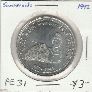 Summerside,  Pei 1992 Trade Dollar (lucy Maud Montgomery Dollar)