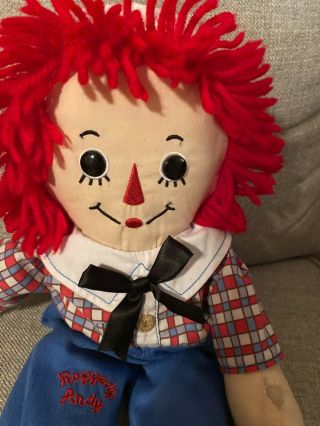 Vintage Raggedy Andy Rag Doll Applause 17 Inch