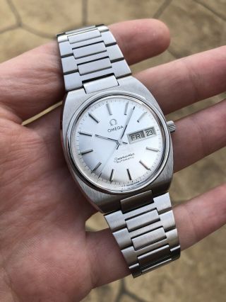 1982 Vintage Omega Automatic Seamaster Cal 1020 Day Date 166.  0216 Watch