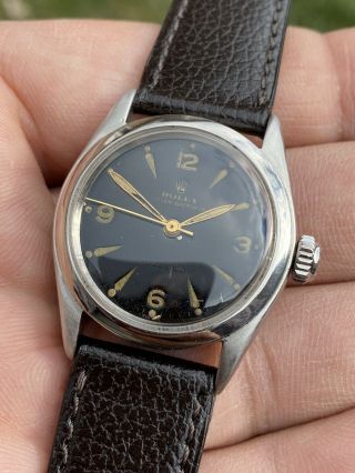 Vintage Rolex Oyster Speedking Mid Size Cal 6020 Orignal Black Dial Watch