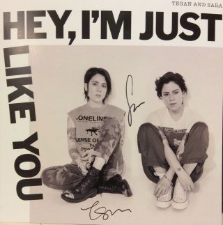 Tegan And Sara Signed I’m Just Like You Album Lp Flat Poster