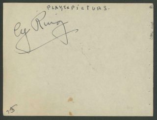 Cyril Ring (1892 - 1967) Signed Album Page | Batman & Wake Up Screaming Autograph