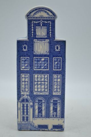Delft Blauw Blue Canal House Holland Ceramic 7 " Tall