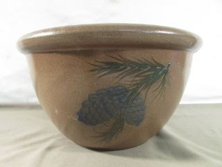 Rowe Pottery 2002 Large Pinecone Salt Glazed Bowl