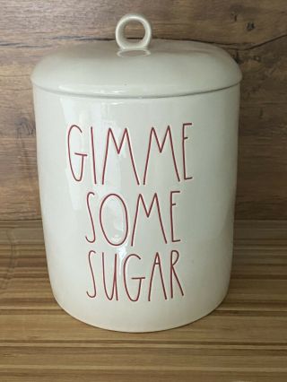Rae Dunn Gimme Some Sugar Red Print Large Valentine Canister