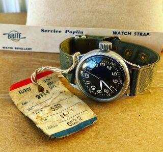 Nos 1945 Wwii Elgin A - 11 539 Hacking Military Watch - Spec No.  27834 - B