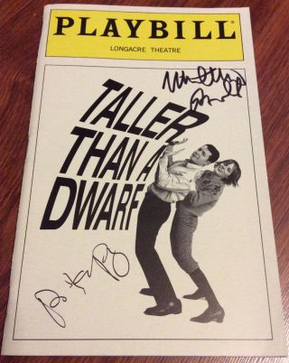 Matthew Broderick Parker Posey Signed Taller Than A Dwarf Playbill Broadway Nyc
