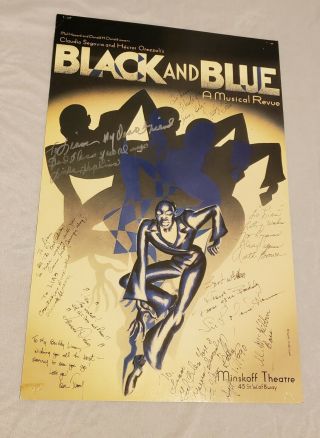 1990 Black And Blue Broadway Signed Poster By Carrie Smith,  Ruth Brown,  More
