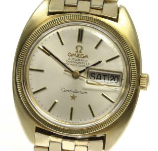 Omega Constellation Day Date Cal.  751 Chronometer Silver Dial At Men 