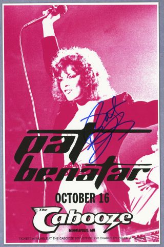 Pat Benatar Autographed Concert Poster 1997 Shadows Of The Night