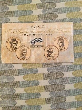 2007 First Spouse Bronze Medal Series 4 Medal Set - Us