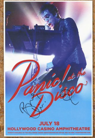 Panic At The Disco Autographed Gig Poster Brendon Urie,  Dallon Weekes