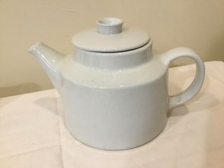 Vintage Made In Finland White Ceramic Porcelain Teapot Arabia